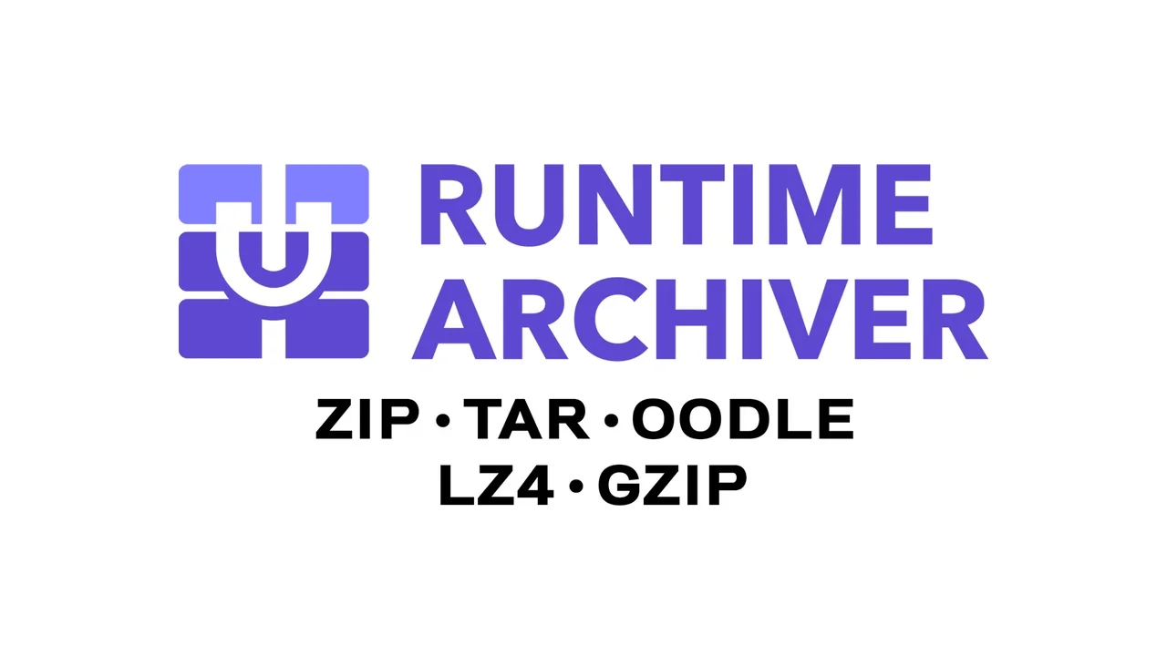 Runtime Archiver (Zip, Oodle, Tar, LZ4, GZip)