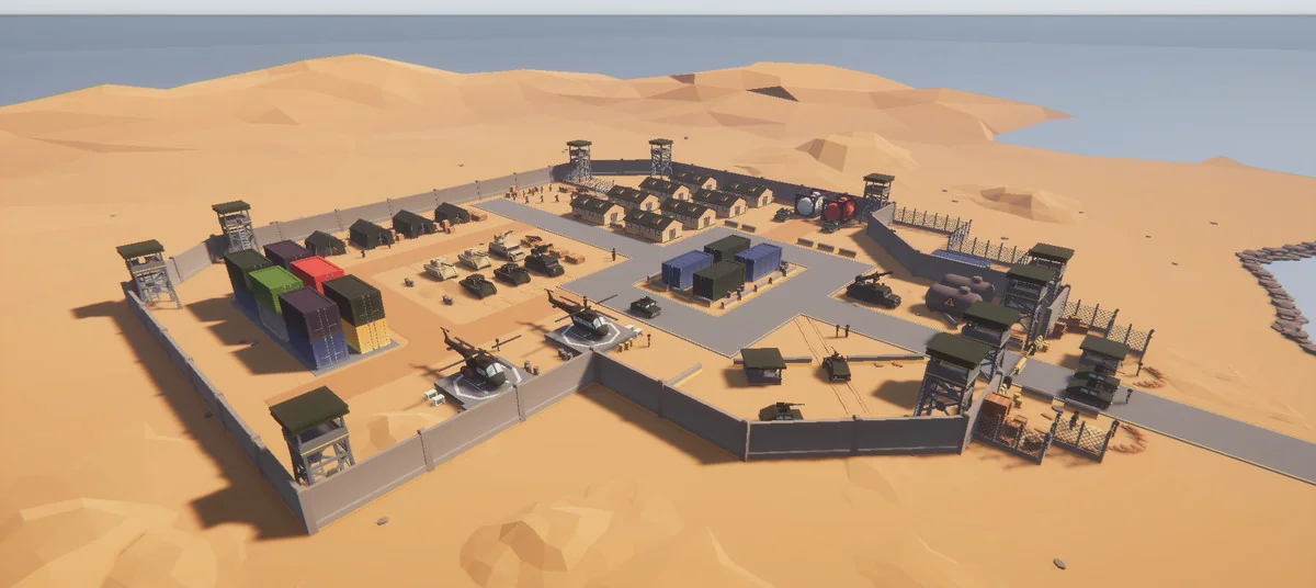 Low Poly Military Base