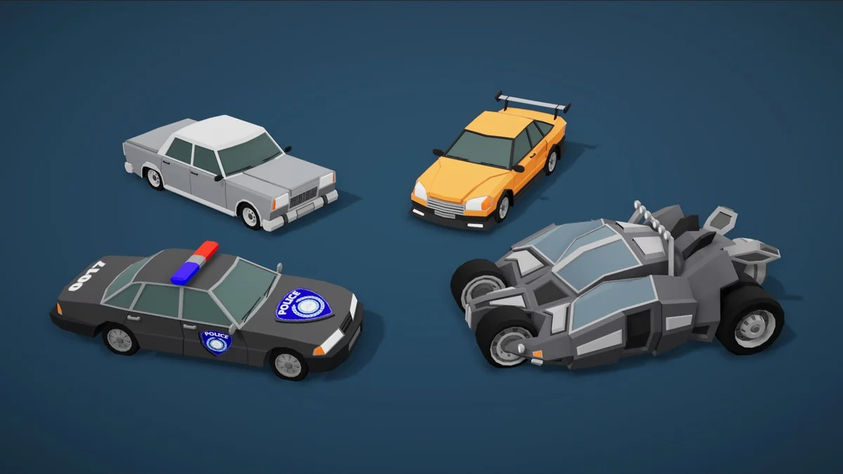 Cartoon Vehicles Full Pack - Low Poly Cars (80 Cars)