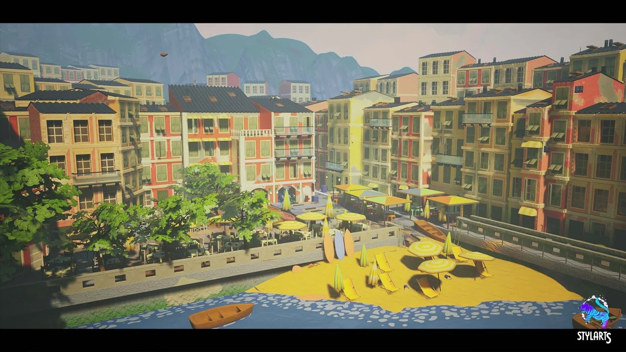 Stylized Tuscany Seaside City ( Stylized Tuscany City City Town Town Tuscany )