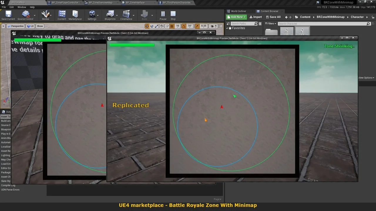 Battle Royale Zone With Minimap