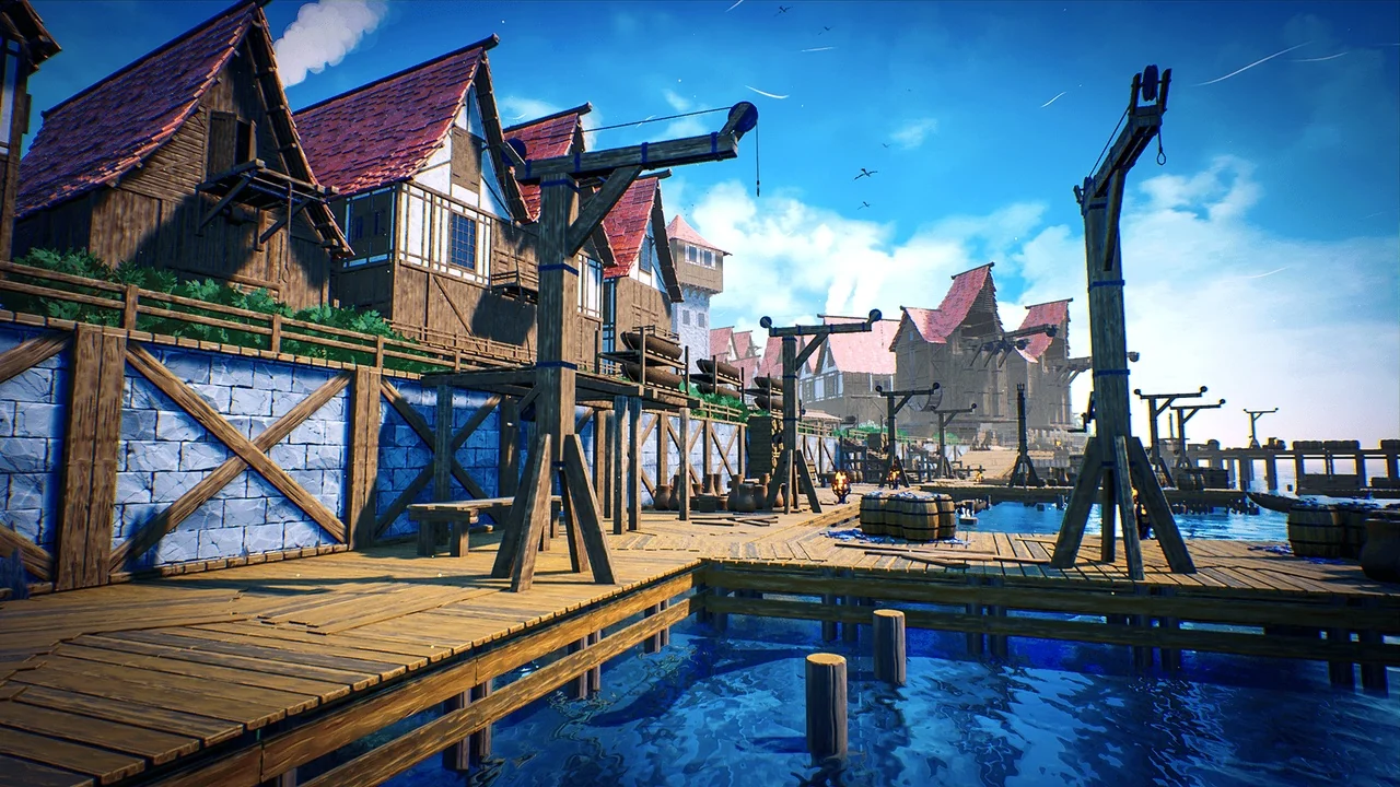 Modular Medieval Docks / Harbor (Medieval Town, Stylized Town, Town, City)