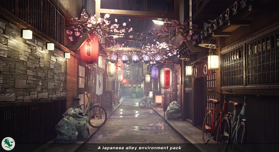 A Japanese alley environment pack
