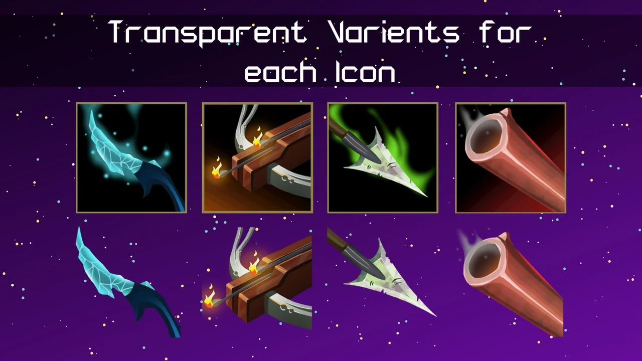 Hand Painted Weapon & Equipment Icons (Weapon Icons, Equipment Icons, RPG Icons)