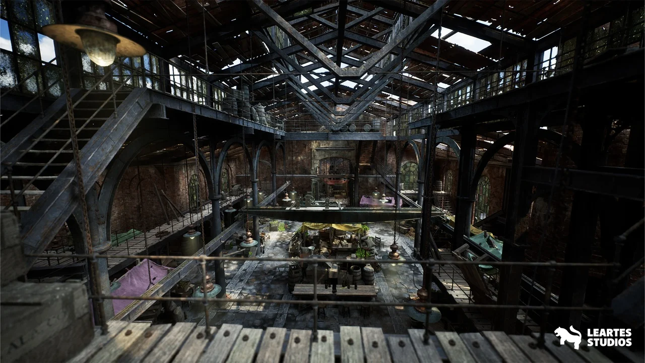 Victorian Market in Abandoned Factory Building ( Victorian Market Abandoned )