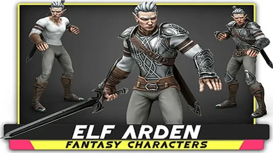 Elf Arden - Stylized Medieval Elven Warrior - Animated RPG Character Hero - #56