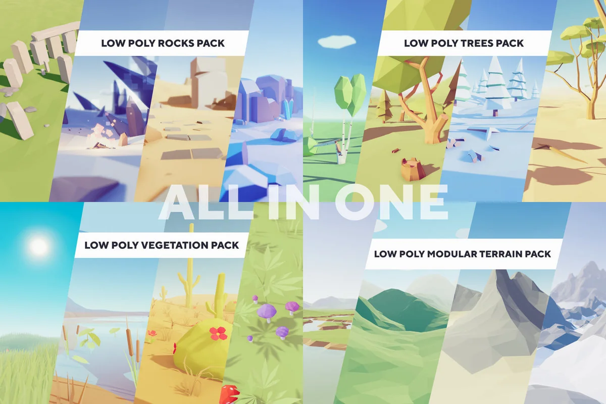 Low Poly Nature Bundle
