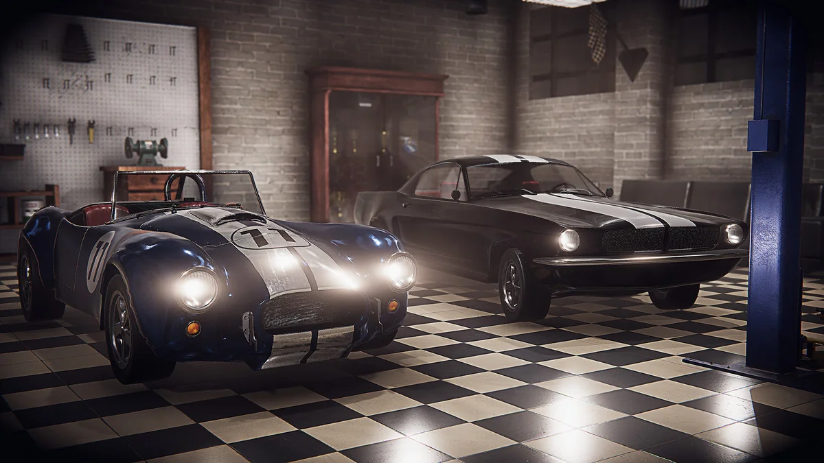 Retro american garage