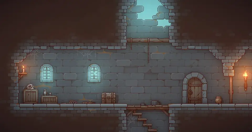 Pixel Art Platformer - Dungeon
