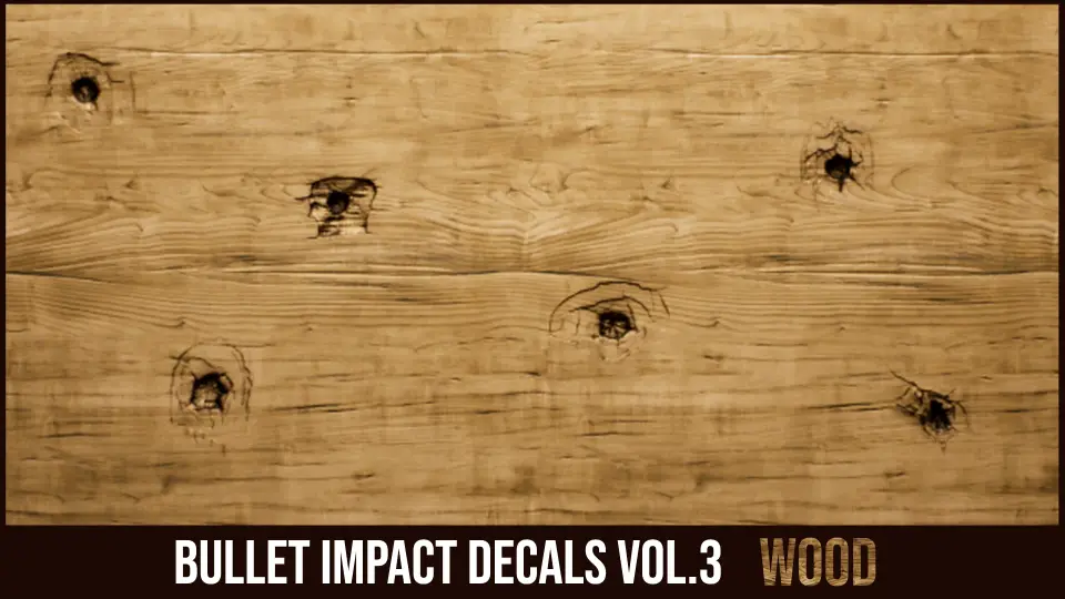 Bullet Impact Decals Vol. 3 - Wood