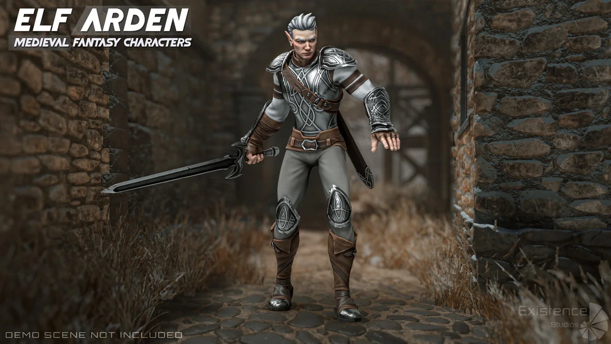 Elf Arden - Stylized Medieval Elven Warrior - Animated RPG Character Hero - #56