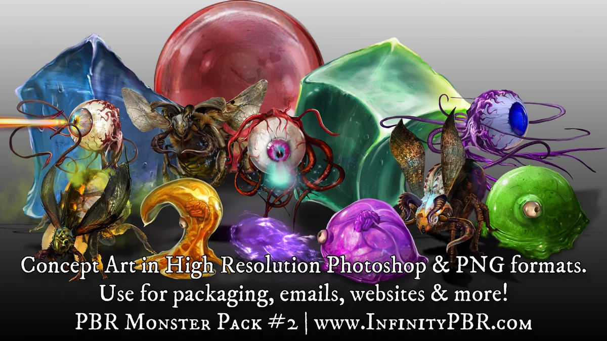 RPG Fantasy Monster Bundle #2 - 4 Characters Fantasy RPG