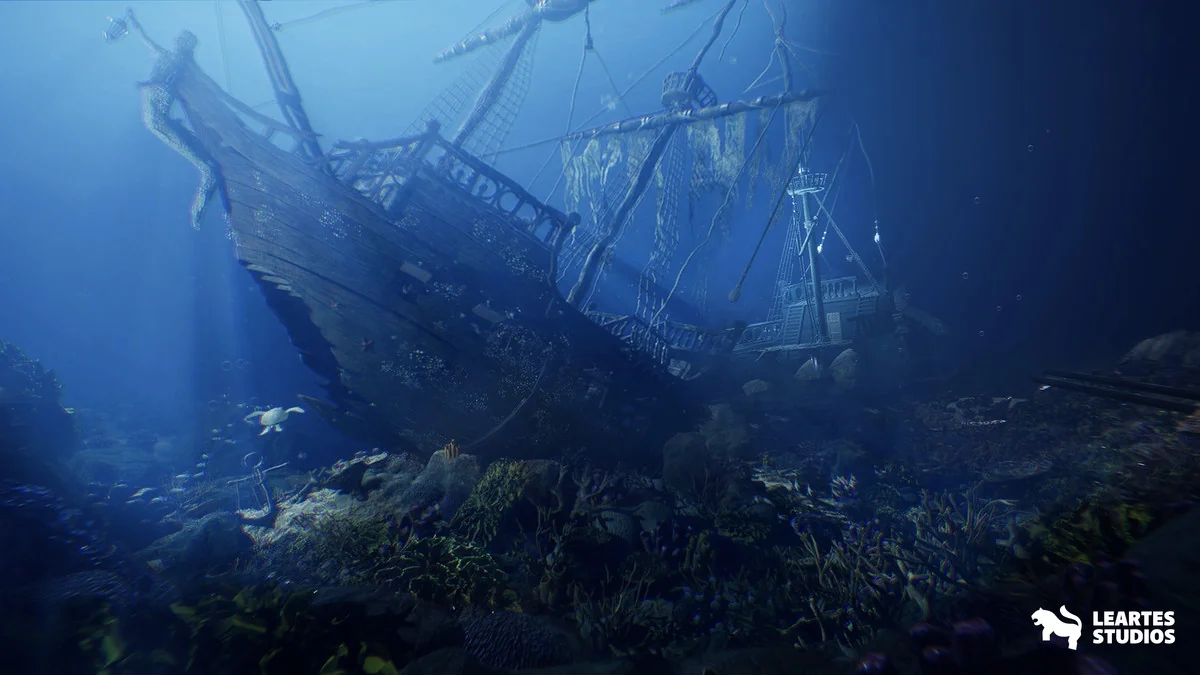 Underwater Sunken Ship Environment