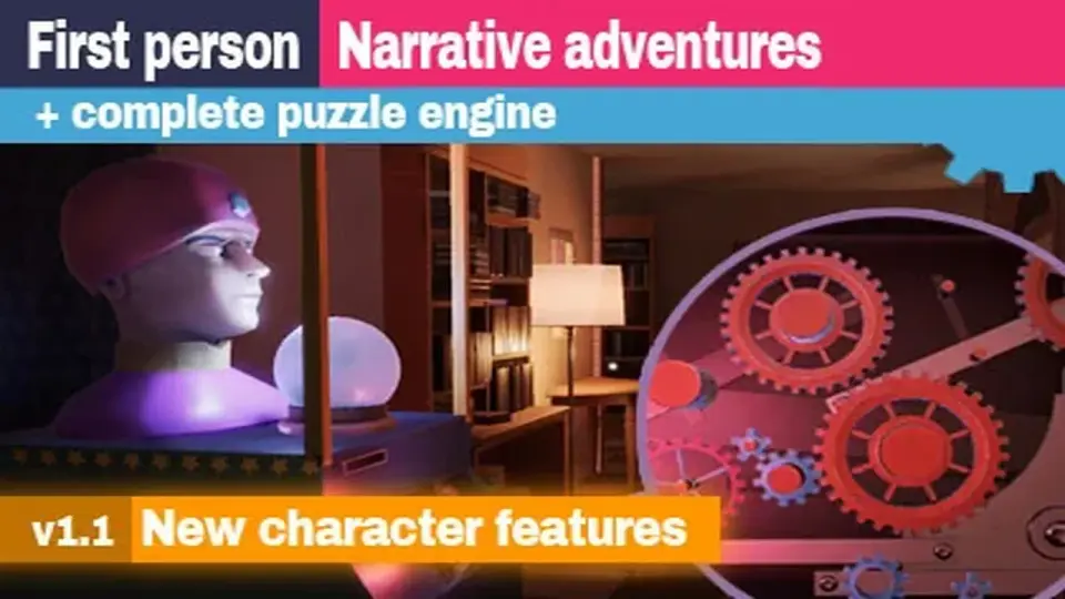 First person narrative adventures + complete puzzle engine