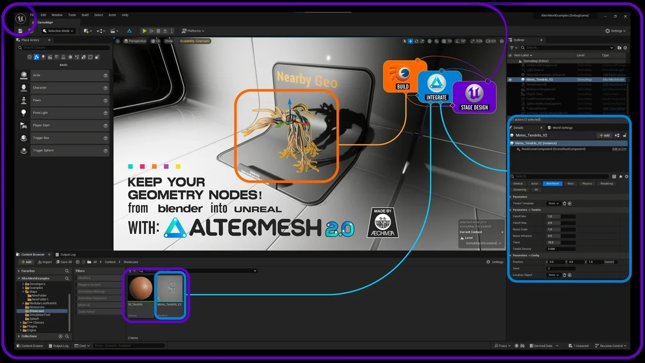 AlterMesh - Geometry Nodes in Unreal
