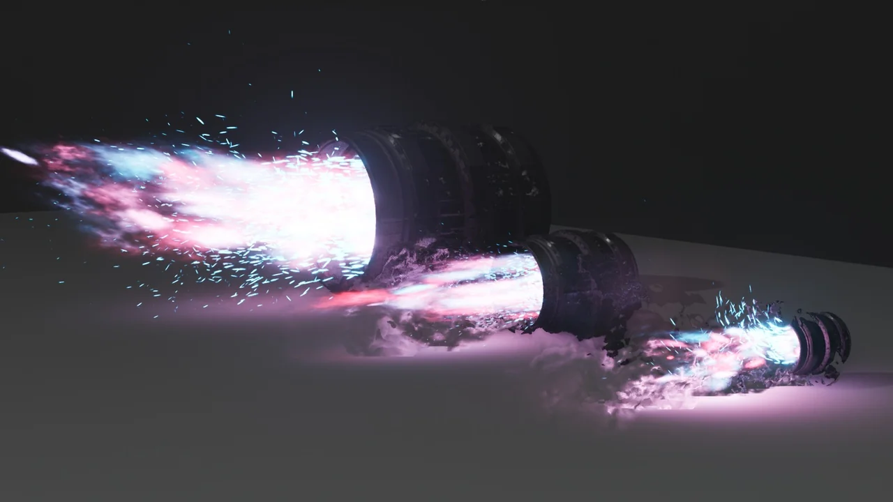 Rocket Thruster Exhaust FX
