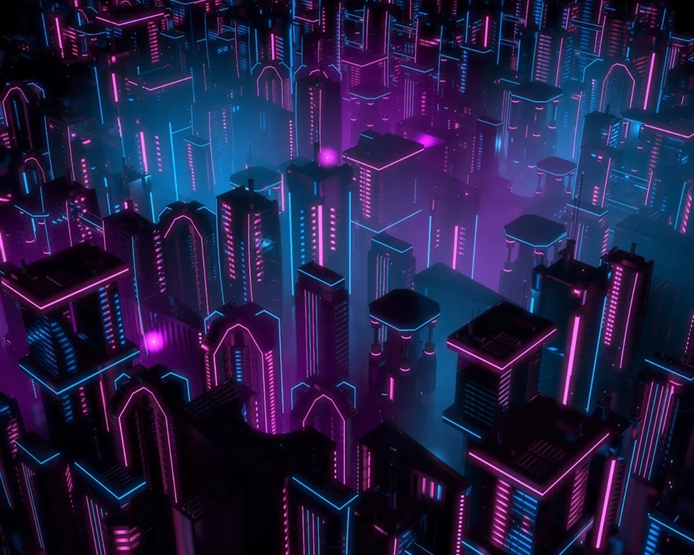 Neon Buildings