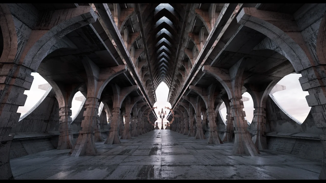 Concrete Hallway
