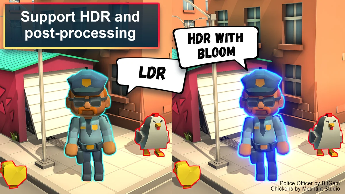 Easy Performant Outline 2D | 3D (URP / HDRP)