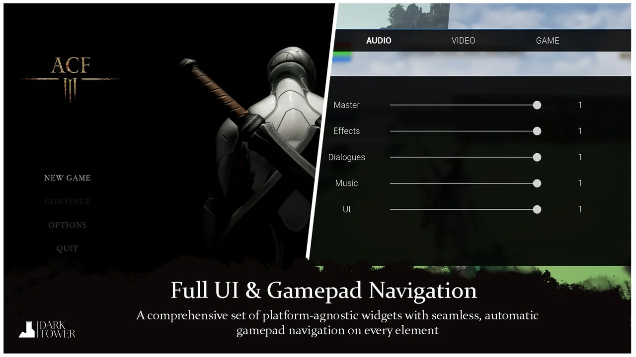 Ascent UI Tools - Gamepad Navigation & UI Framework