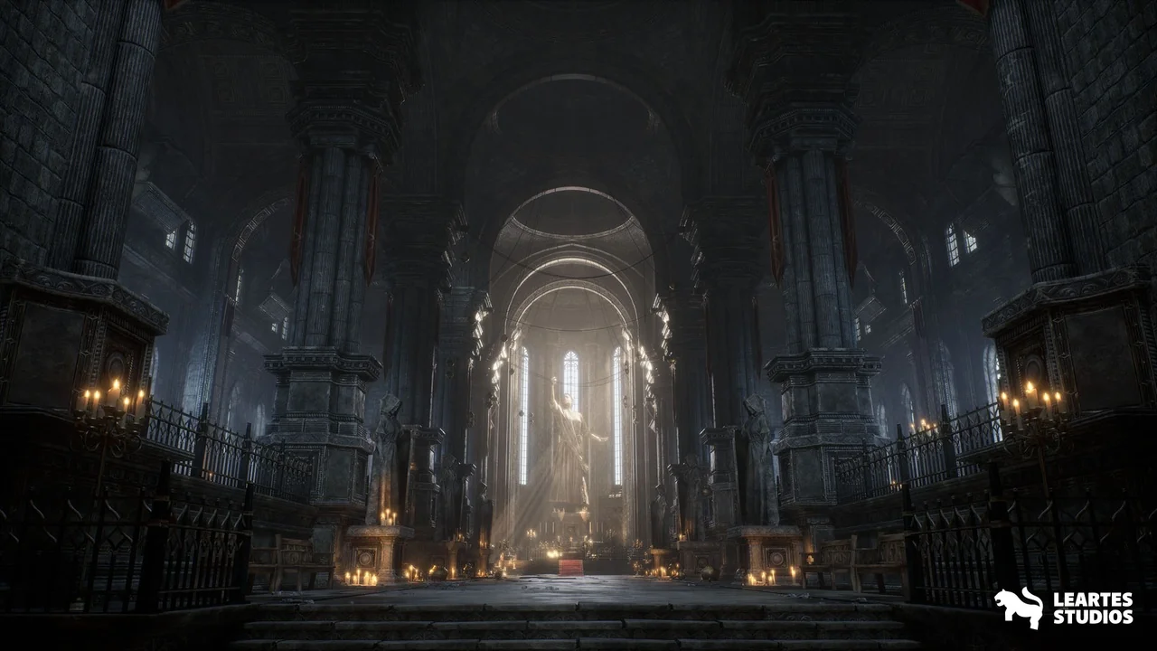 Ancient Cathedral Environment ( Ancient Cathedral Ancient Dungeon Cathedral 3D )