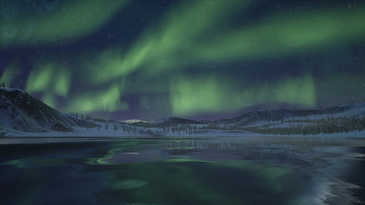 Arctic Aurora Landscape