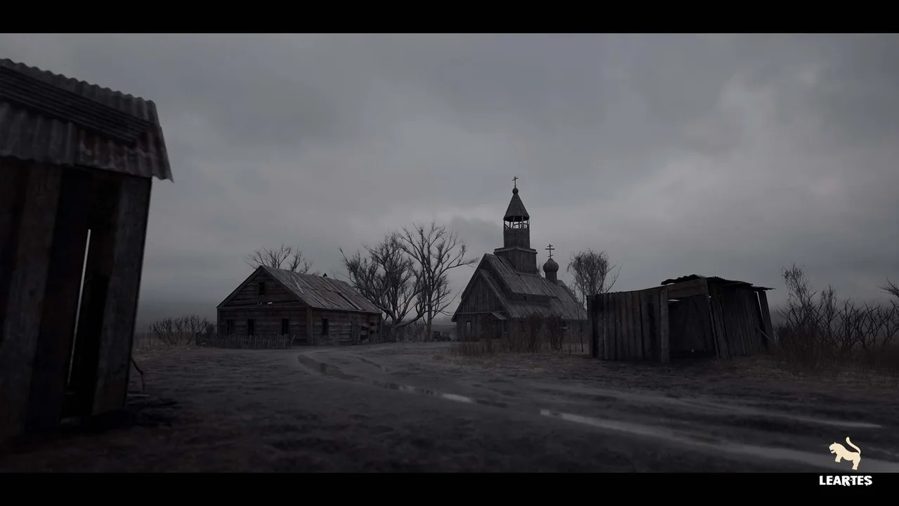 Haunted Village Environment ( Horror Abandoned Postapo Medieval Russian House )