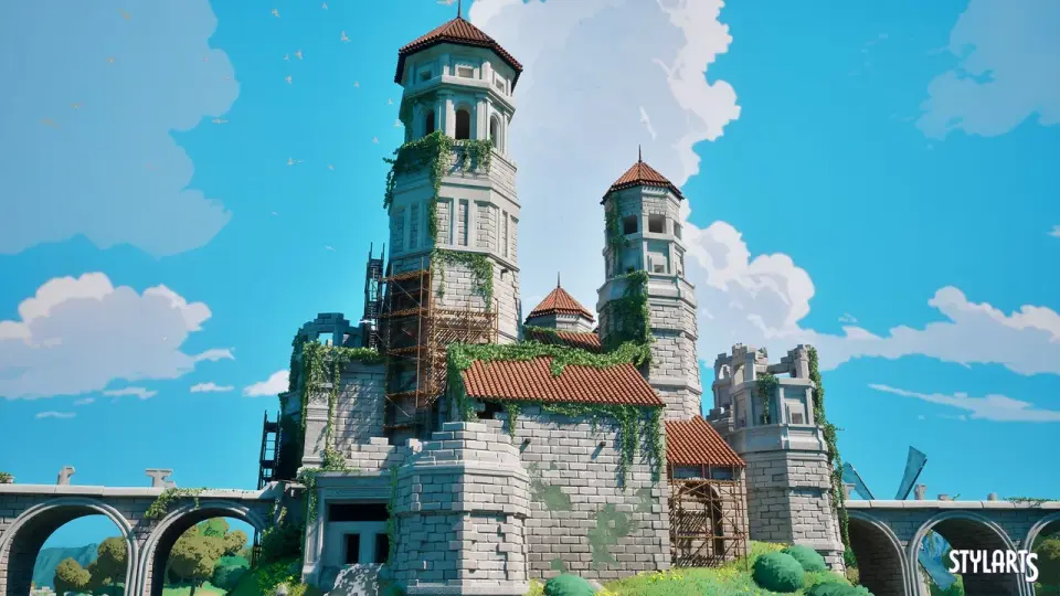 Stylized Castle Ruins