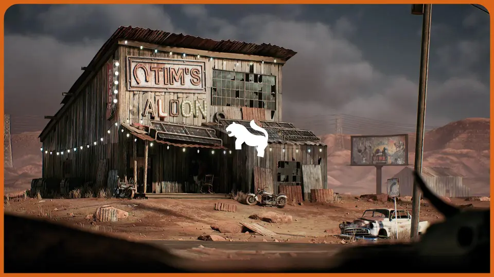 Retropunk Saloon Environment ( Post Apocalyptic Bar Post apo Abandoned Saloon )