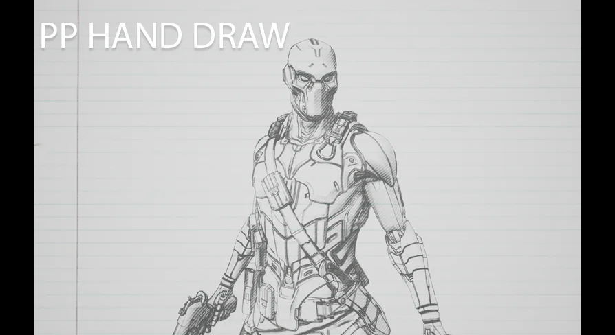 Post Process Hand Draw Outline