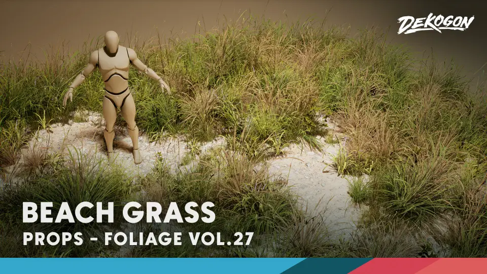 Foliage VOL.27 - Beach Grass (Low Poly)