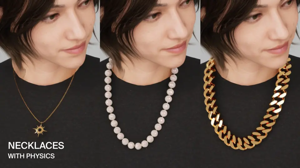 Real-Time Physics Necklaces for MetaHumans
