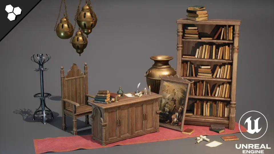 Medieval Furniture Props (Gothic Props, Victorian Props, Medieval, Furniture)
