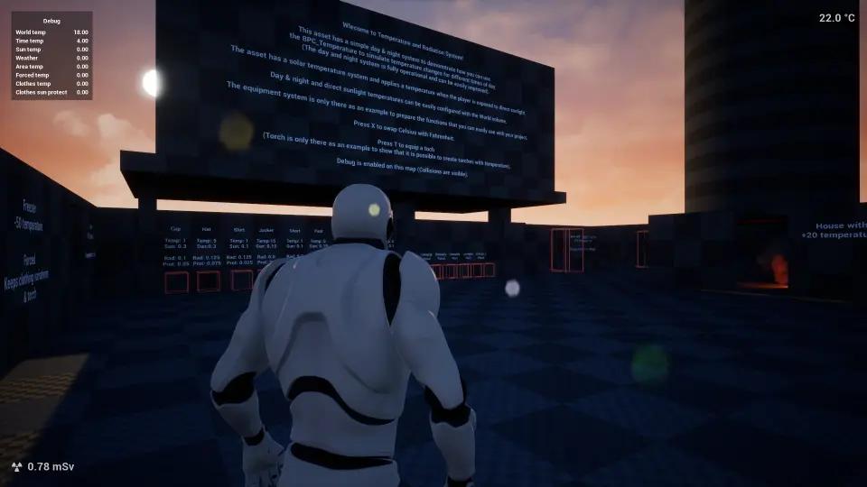 Temperature and Radiation System (Replicated - With day and night)