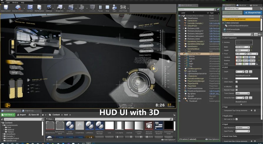 LGUI - 3D UI for UnrealEngine