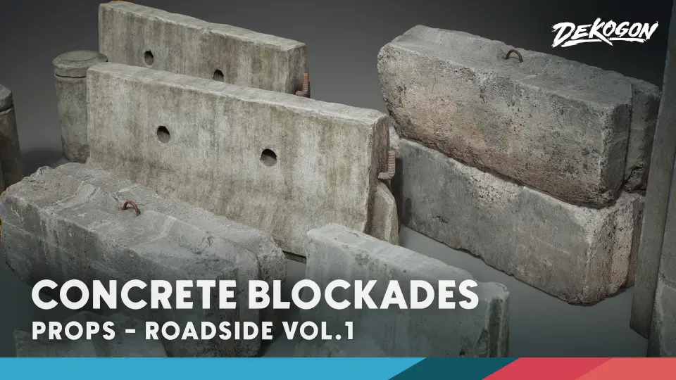 Roadside VOL.1 - Blockades (Nanite and Low Poly Versions)
