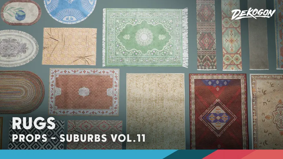 Suburbs VOL.11 - Rugs (Nanite and Low Poly)