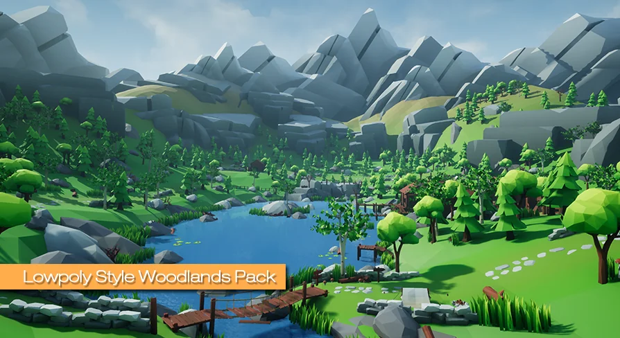 Lowpoly Style Woodlands Pack