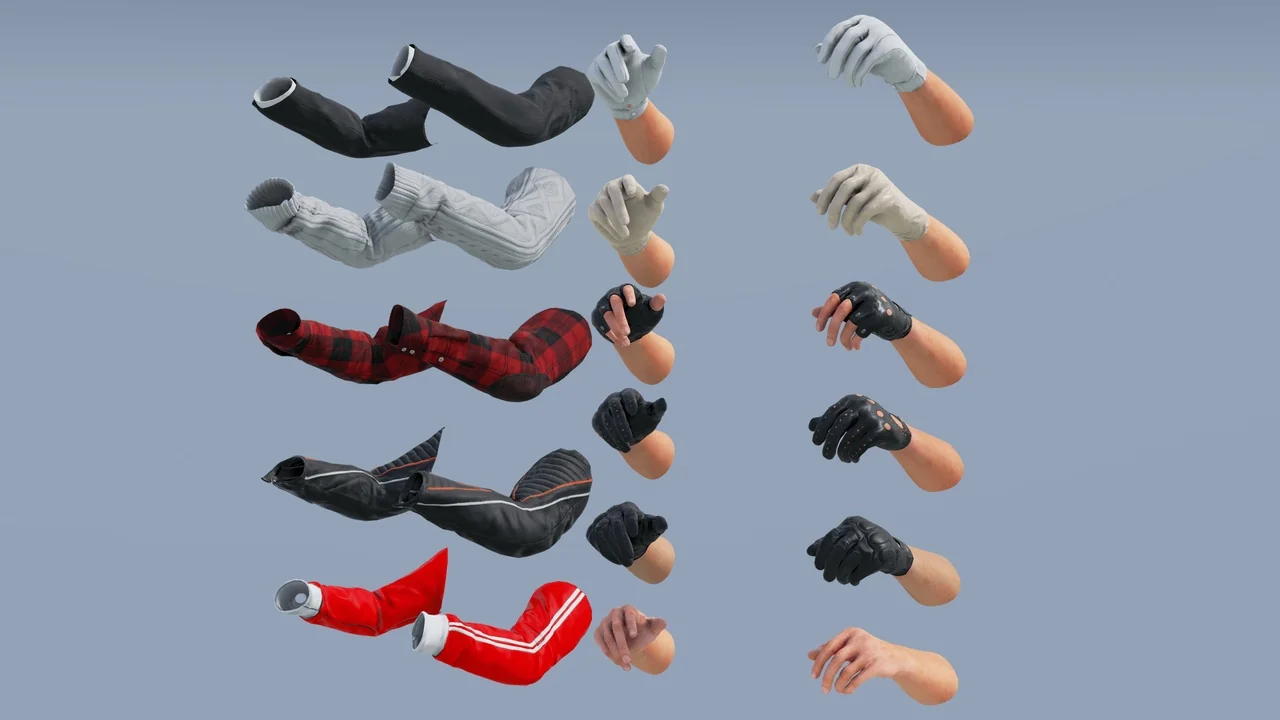 Animated FP Civilian Arms Pack