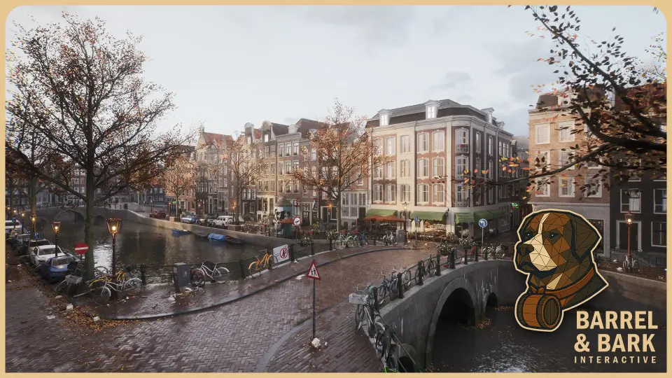 Modular Amsterdam City Street with Canal