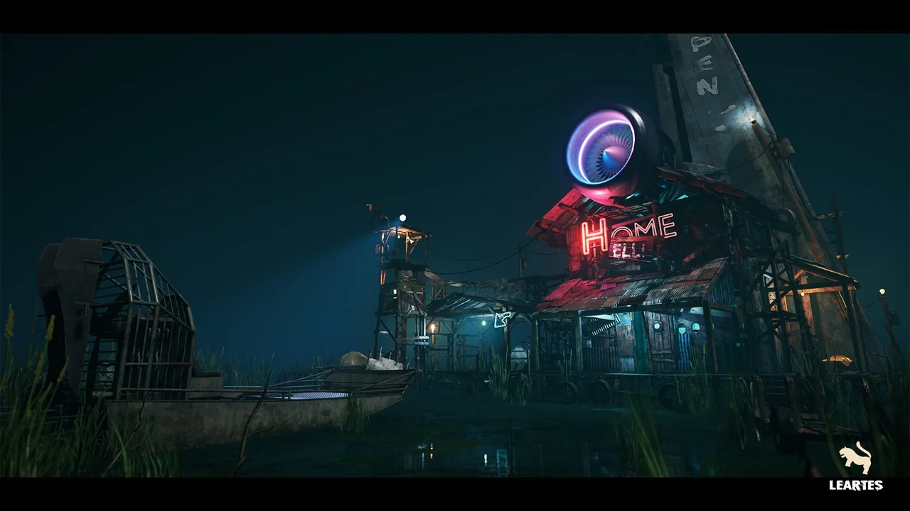 Wetland Sanctuary Environment ( Wetland Sanctuary Cyberpunk Cyberpunk Fantasy )