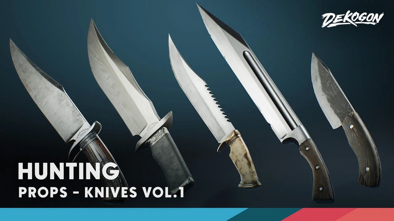 Knives VOL.1 - Hunting (4K Textured FPS Tactical Knives)