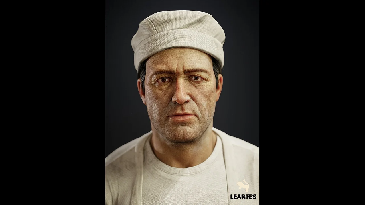 Baker Character / NPC ( Baker Character Worker NPC Sculpt 3D Model Man Art Old )