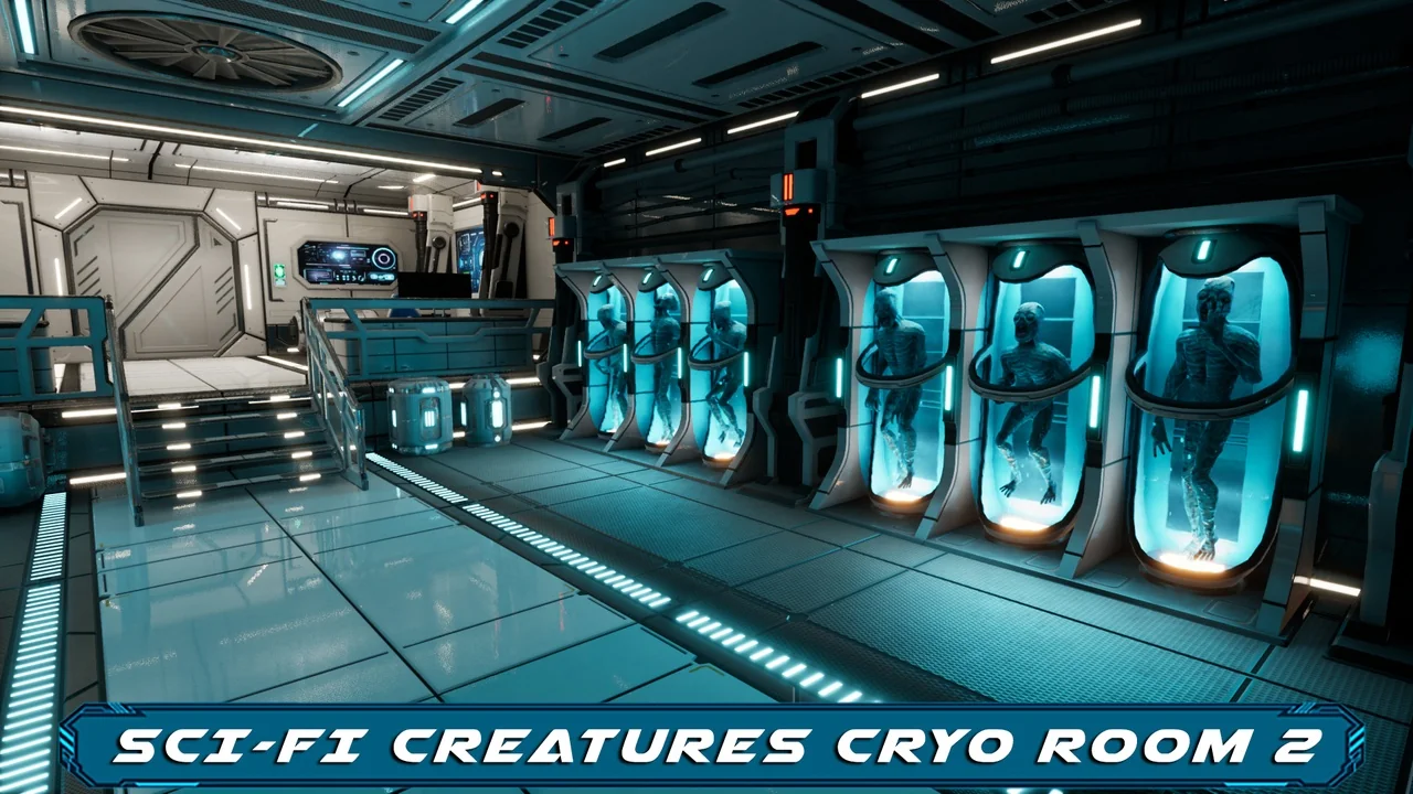 Sci-Fi Creatures Cryo Capsules Room 2