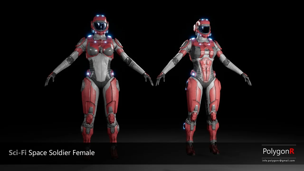 Sci Fi Space Soldier Female