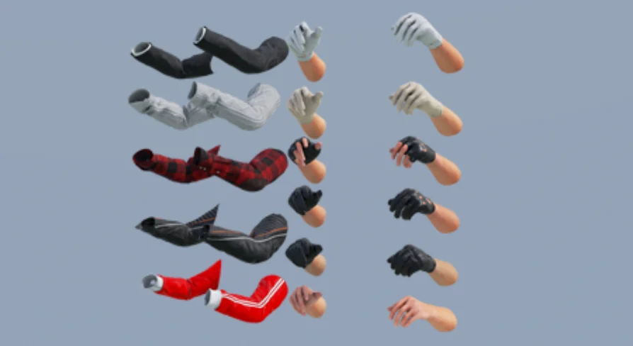 Animated FP Civilian Arms Pack