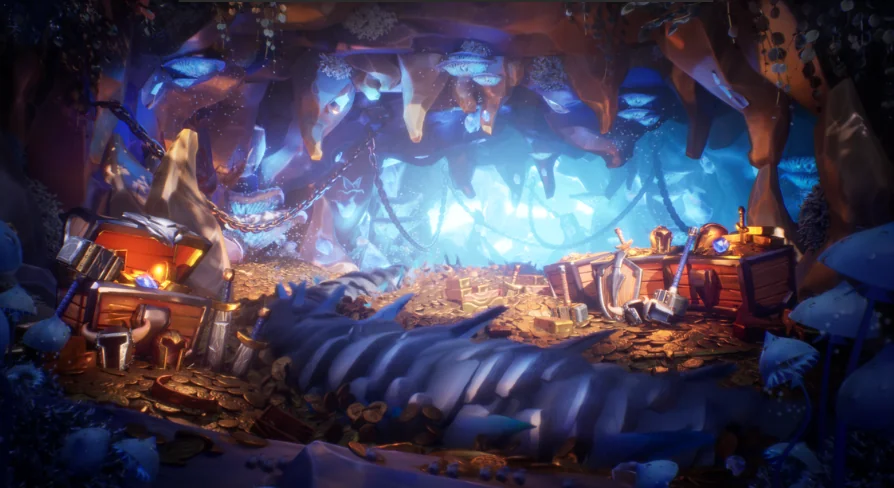 Dragon's Lair - Dragon Cave (Dragon, Dragon Cave, Stylized Cave, Dragons)