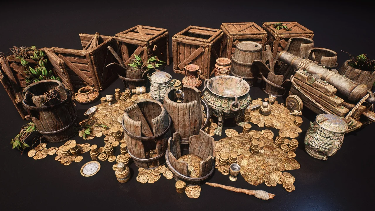 Ruins Treasure Prop Pack