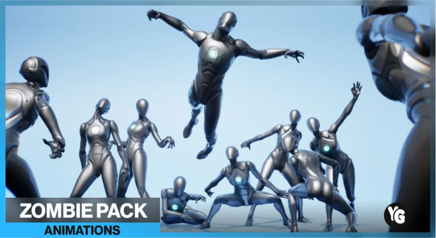 105 Zombie Animations Mocap + 281 Bonus Zombie Audio