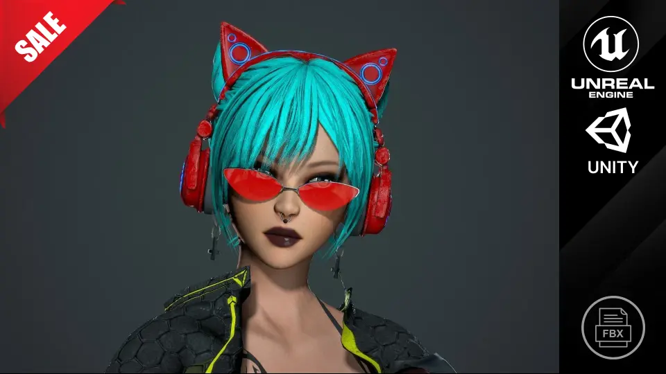 Cyberpunk Sniper Girl